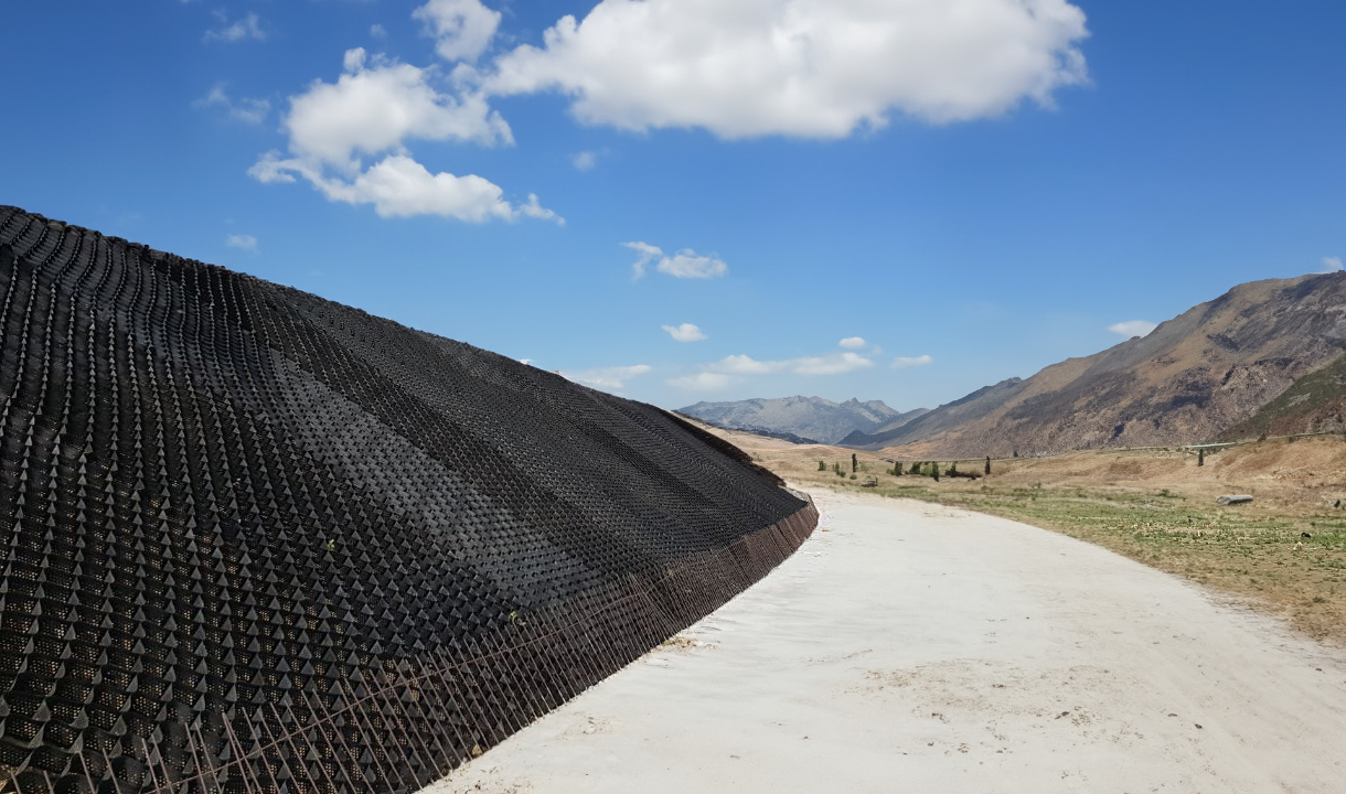 Slope reinforcement and embankment stabilization for equestrian properties