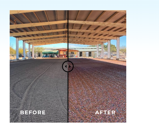 Before vs After: FoamFooting™ transforms a tired sand surface