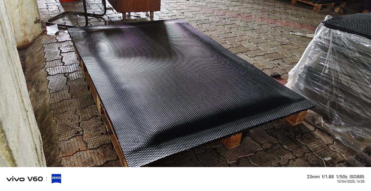Stall Mattress installed in a horse stall