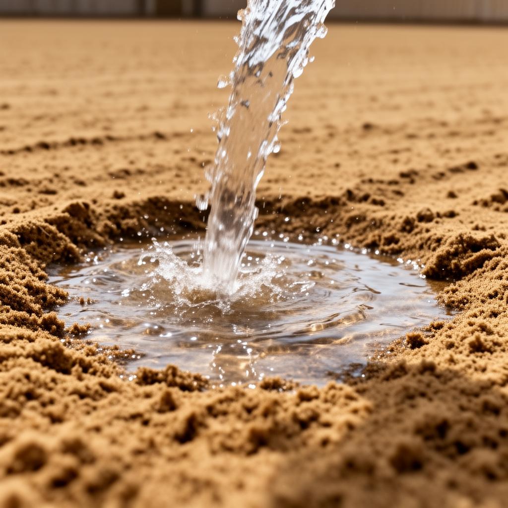 Properly stabilized paddock surface with good drainage