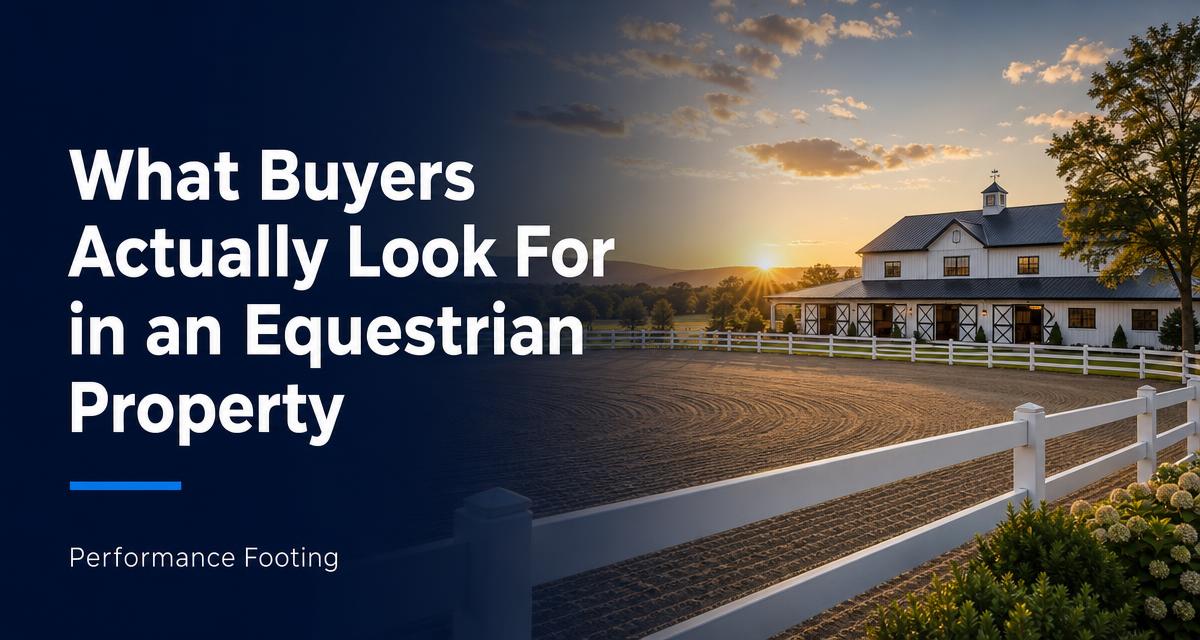 What Buyers Actually Look For in an Equestrian Property (And What Kills the Deal)