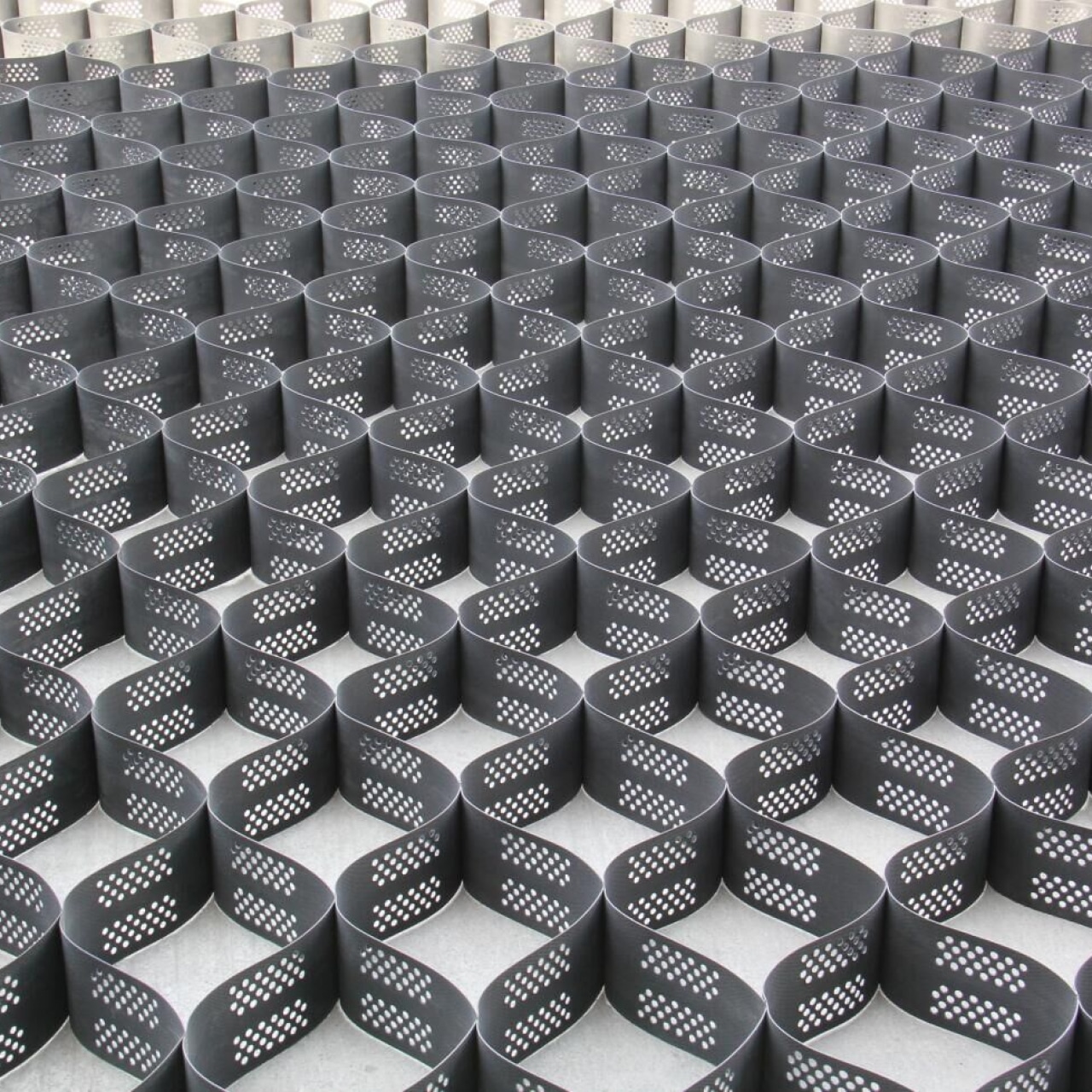 2 inch BaseCore Geocell honeycomb panel for low-profile ground stabilization