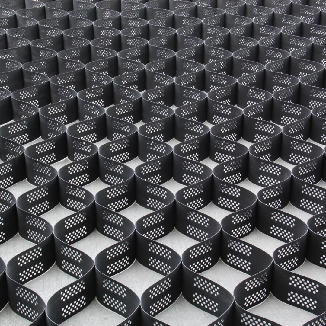 4 inch BaseCore Geocell honeycomb panel for ground stabilization