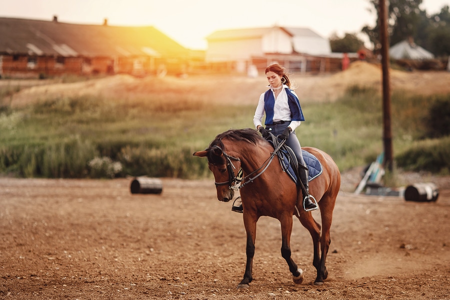 Young-Horse-Rider-Woman-Jockey Arena Sand Calculator