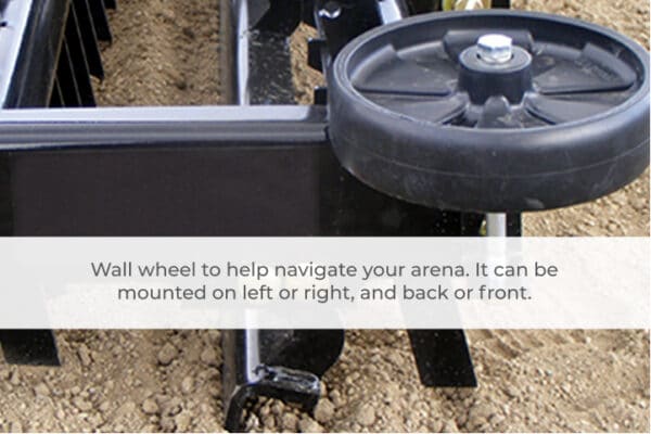 Equi Groomer - QDX wheel can be mounted on left, right or back to help migrate areas.