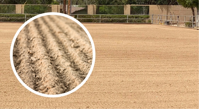 A picture of an Arena Footing Solutions sand polo field.