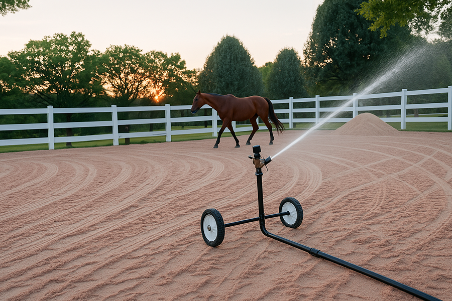 indoor vs outdoor arena watering
